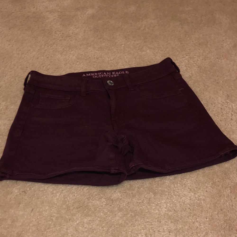 Maroon jegging shorts